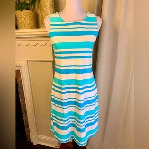 Jude Connally woman’s blue shift dress woman’s size small